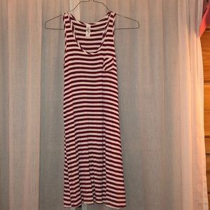 Red and White Striped Dress